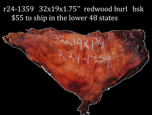Redwood Burl | DIY | River Table | Burl table | Craft Wood | R24-1359