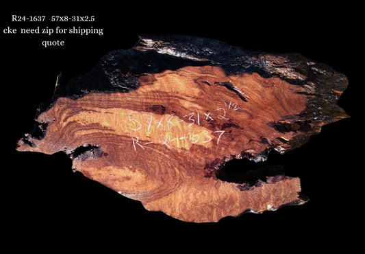 Live Edge Redwood | DIY craft wood | Table | Curly Redwood | R24-1637