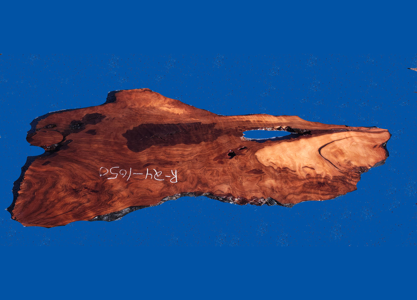 black curly redwood | burl table | epoxy river table | headboard | R24-1650