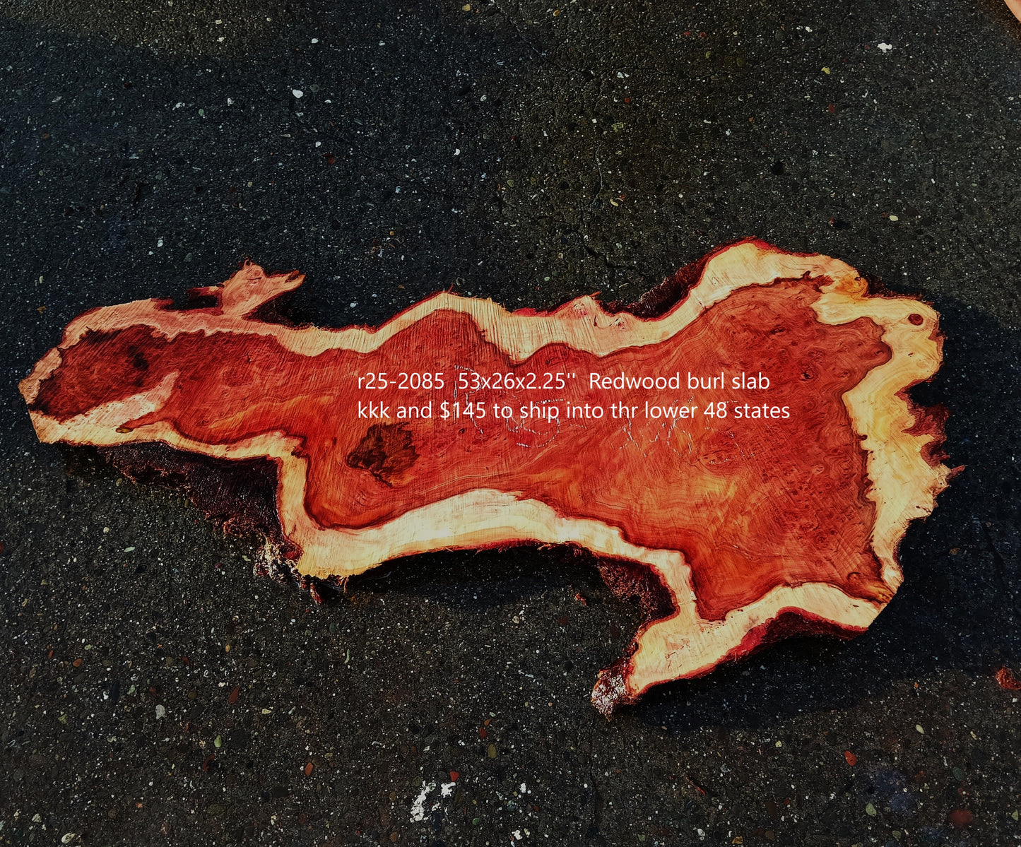 Redwood Lace Burl Slab | River Table Idea | Crafts |R25-2085