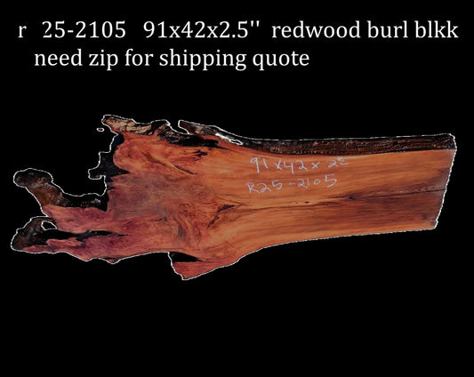 Redwood Slab | DIY | River Table | Burl table | Craft Wood | R25-2105