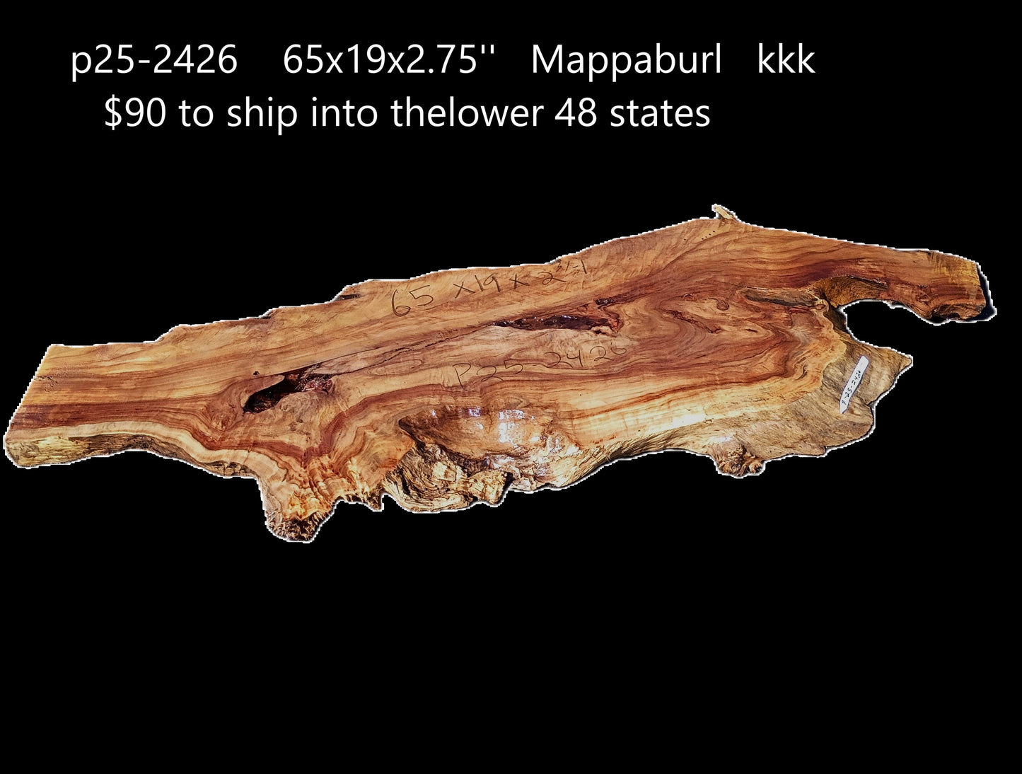 CottonWood Burl | Live Edge | DIY Crafts | River Table | P25-2426