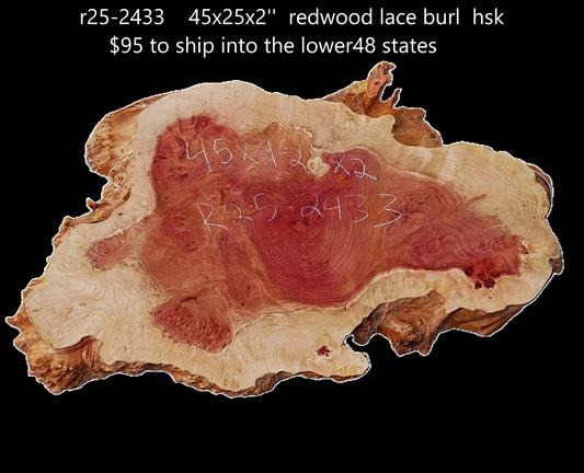 Redwood Lace Burl | Craft Wood | Table | DIY | R25-2433