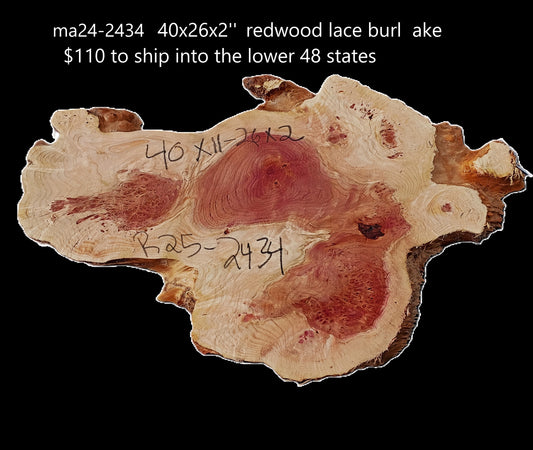 Redwood Lace Burl | Craft Wood | Table | DIY | R25-2434