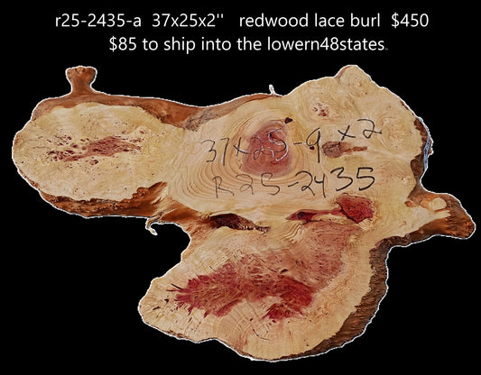 Redwood Lace Burl | Craft Wood | Table | DIY | R25-2435