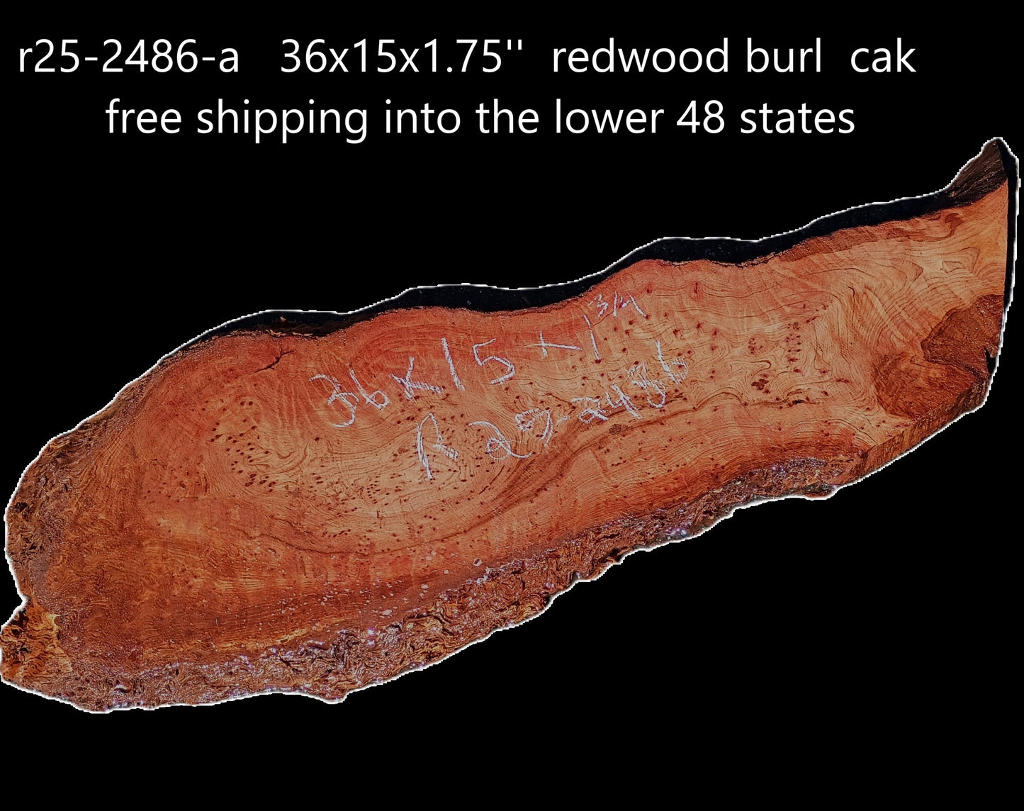 Redwood Burl | DIY Crafts | Burl Slab | River Table | R25-2486