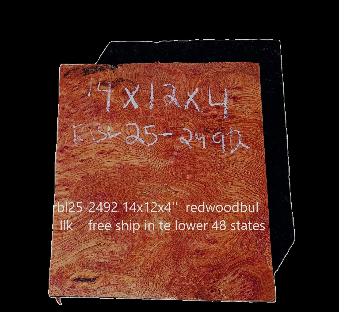 Redwood Burl Block | Bow Turning | Craft Wood | DIY | RBL25-2492