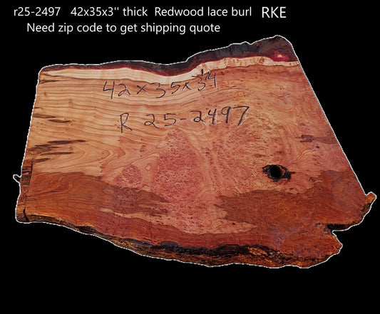 Redwood Lace Burl | DIY Crafts | Burl Slab | River Table | R25-2497