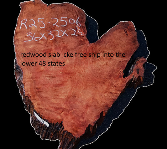 Redwood Slab | DIY Crafts | Old Growth | Craft Wood | R25-2506