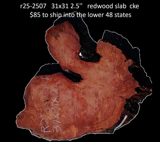 Redwood Slab | DIY Crafts | Burl Slab | Craft Wood | R25-2507