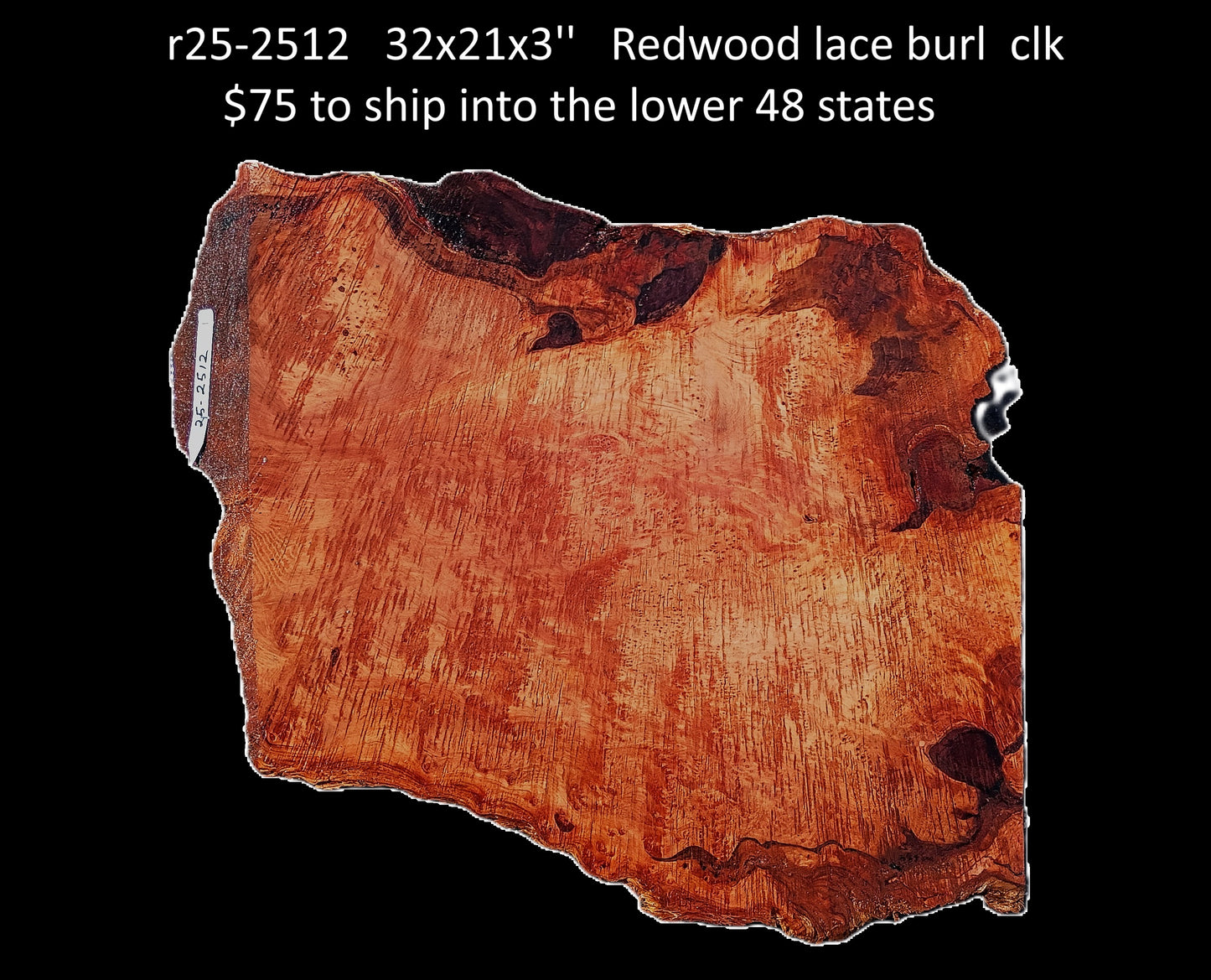 Redwood Lace Burl | DIY Crafts | River Table | R25-2512