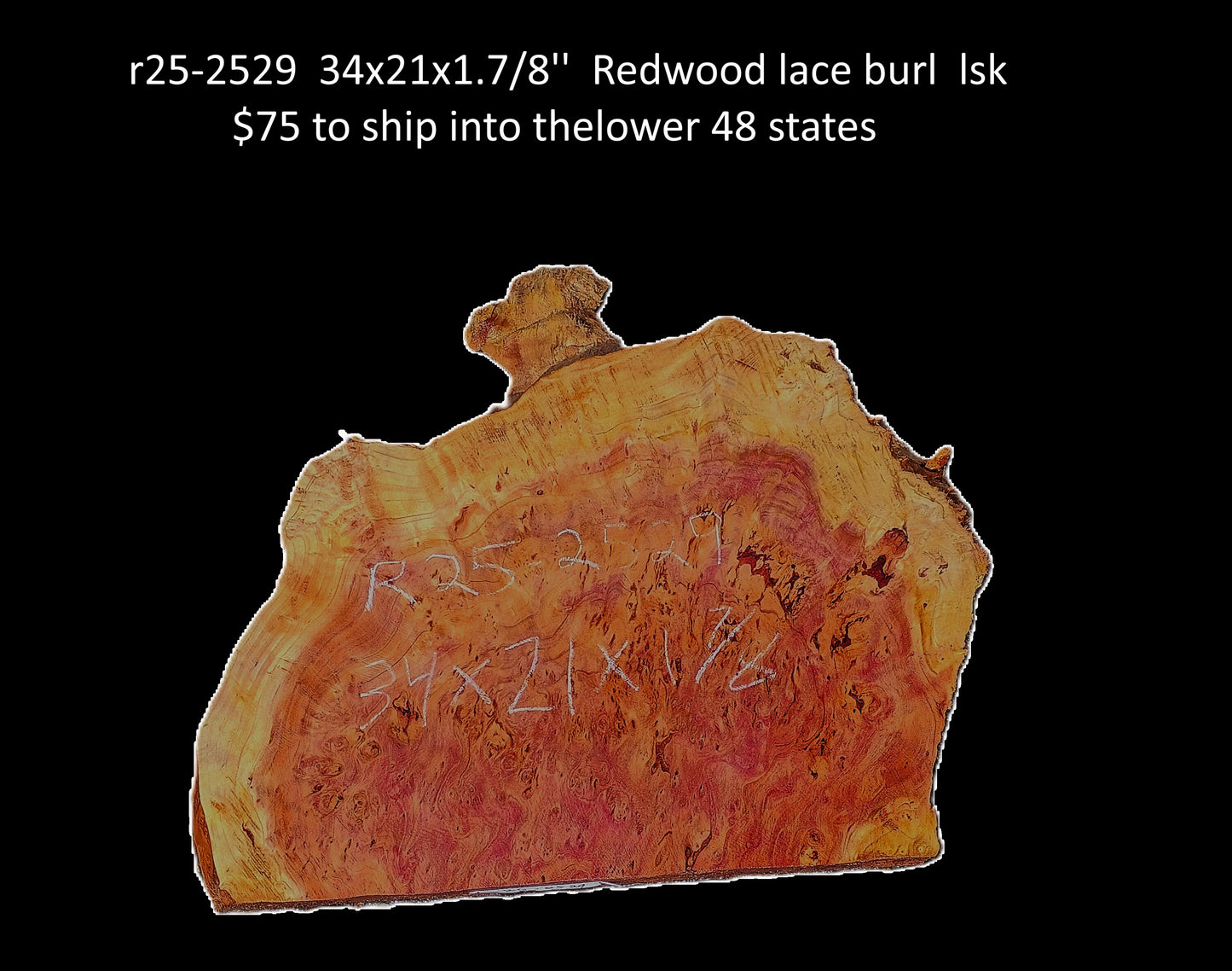 Redwood Lace Burl | DIY Crafts | River Table | R25-2529