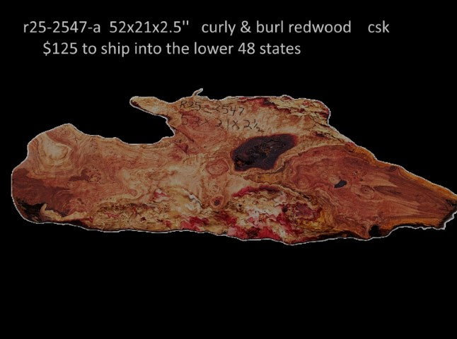Curly Redwood Burl | DIY Crafts | River Table | R25-2547