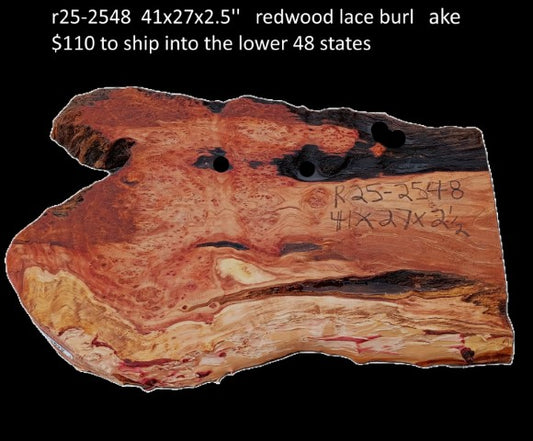 Redwood Lace Burl | DIY Crafts | live edge | River Table | R25-2548