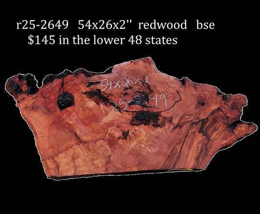 Redwood Slab | DIY | River Table | Burl table | Craft Wood | R25-2649