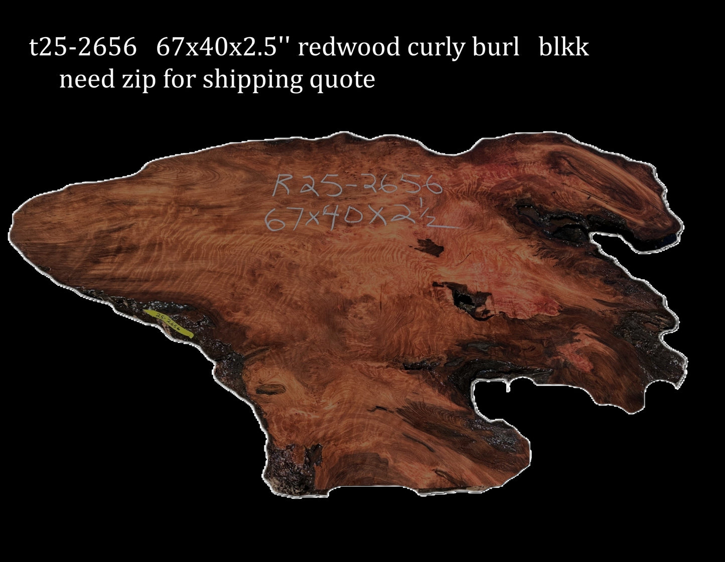 Redwood Slab | DIY | River Table | Burl table | Craft Wood | R25-2656