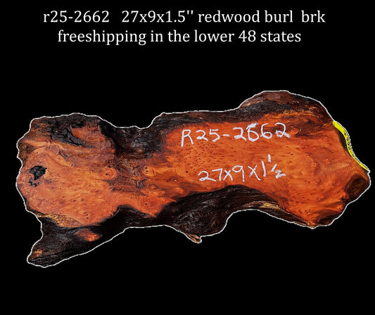 Redwood Slab | DIY | River Table | Burl table | Craft Wood | R25-2662