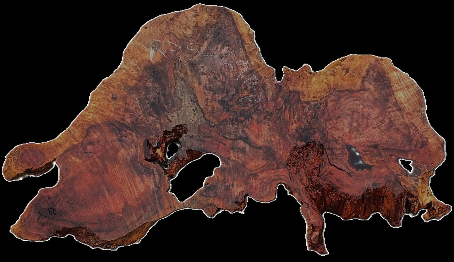 Curly and Burl | Redwood Slab | DIY | Table | R25-2928