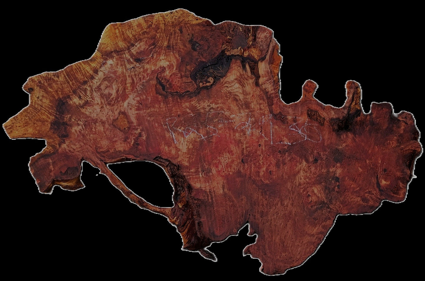 Curly and Burl | Redwood Slab | DIY | Table | R25-2930