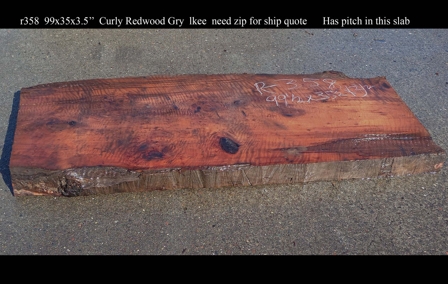 Curly Redwood | DIY Craft Wood | Desk | R24-358