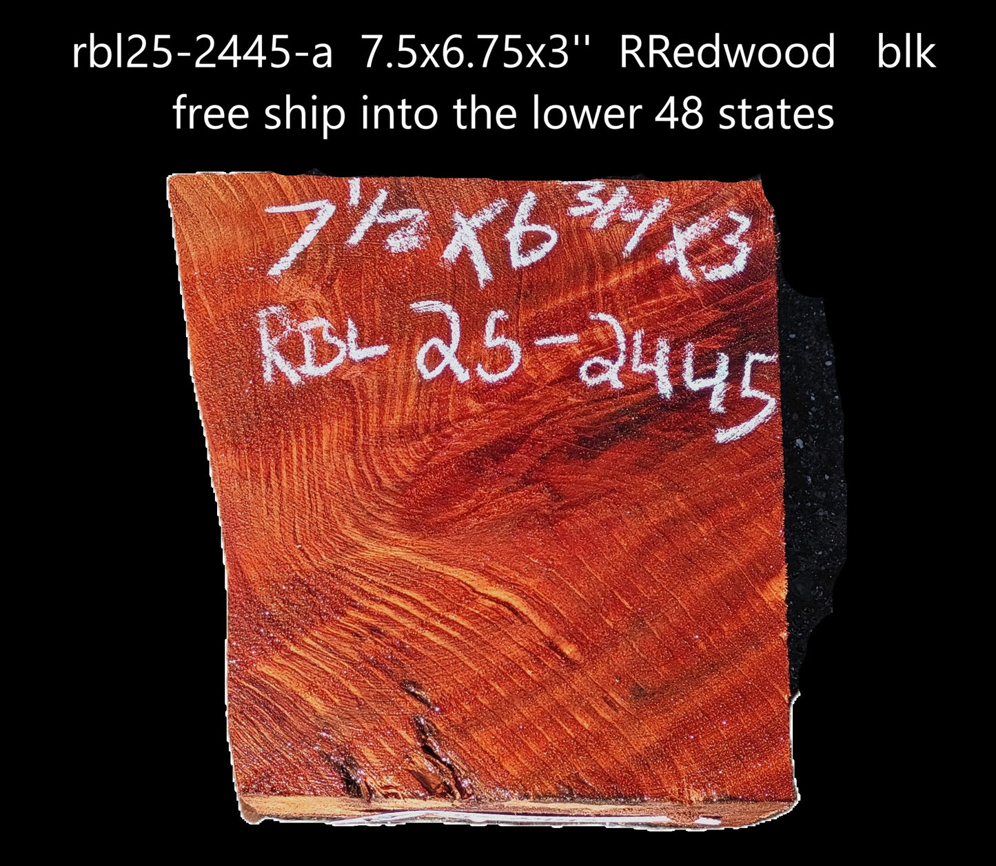 Redwood Block | Turning block | Craft Wood | RBL25-2445