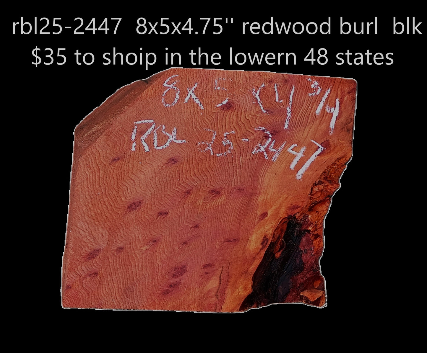 Redwood Burl Block | Burl | DIY | Turning Wood | RBL25-2447