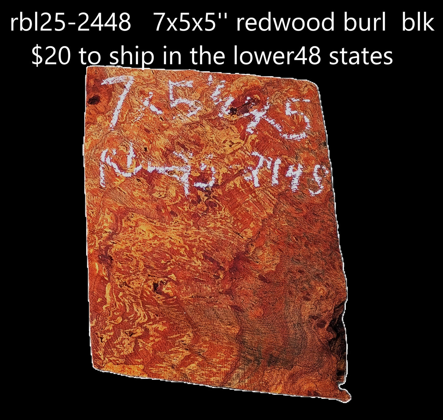 Redwood Burl Block | Burl | DIY | Turning Wood | RBL25-2448