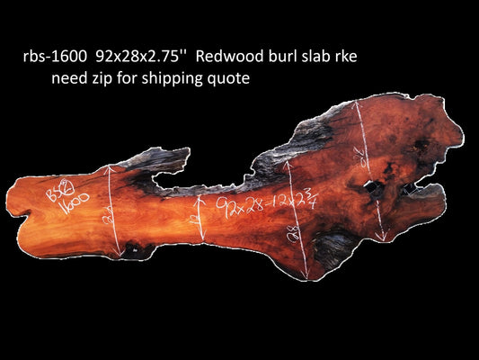 Redwood Burl | DIY Crafts | Burl Slab | Craft Wood | RBS-1600