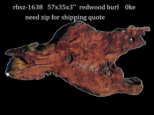 Redwood Burl | DIY | River Table | Craft Wood | Live-Edge | RBSZ-1638
