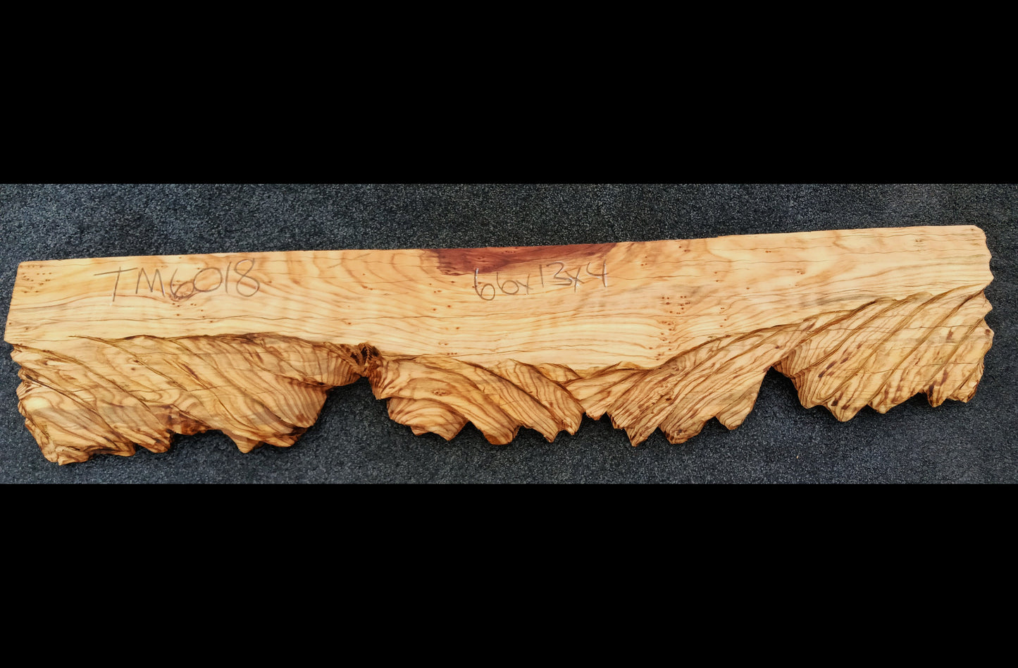 Redwood Mantel | Fireplace Shelf | Hand Carved | TM24-6013