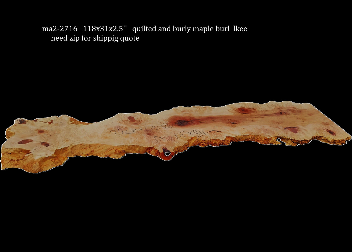 Maple Burl | Live Edge | River Table | DIY | MA2-2716