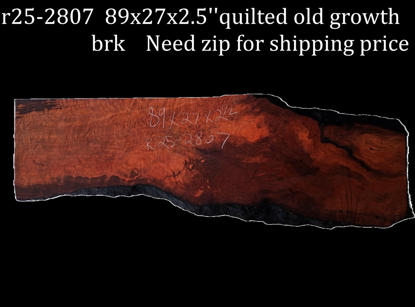 Curly and Burl | Redwood Slab | DIY | Table | R25-2807