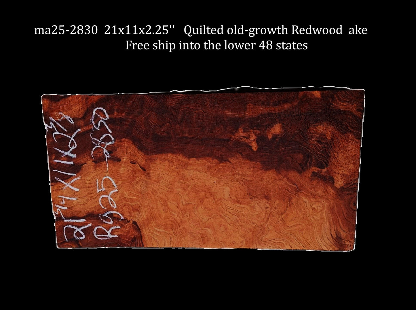 Quilted Redwood Slab | DIY | River Table | guitar billets | rg25-2830