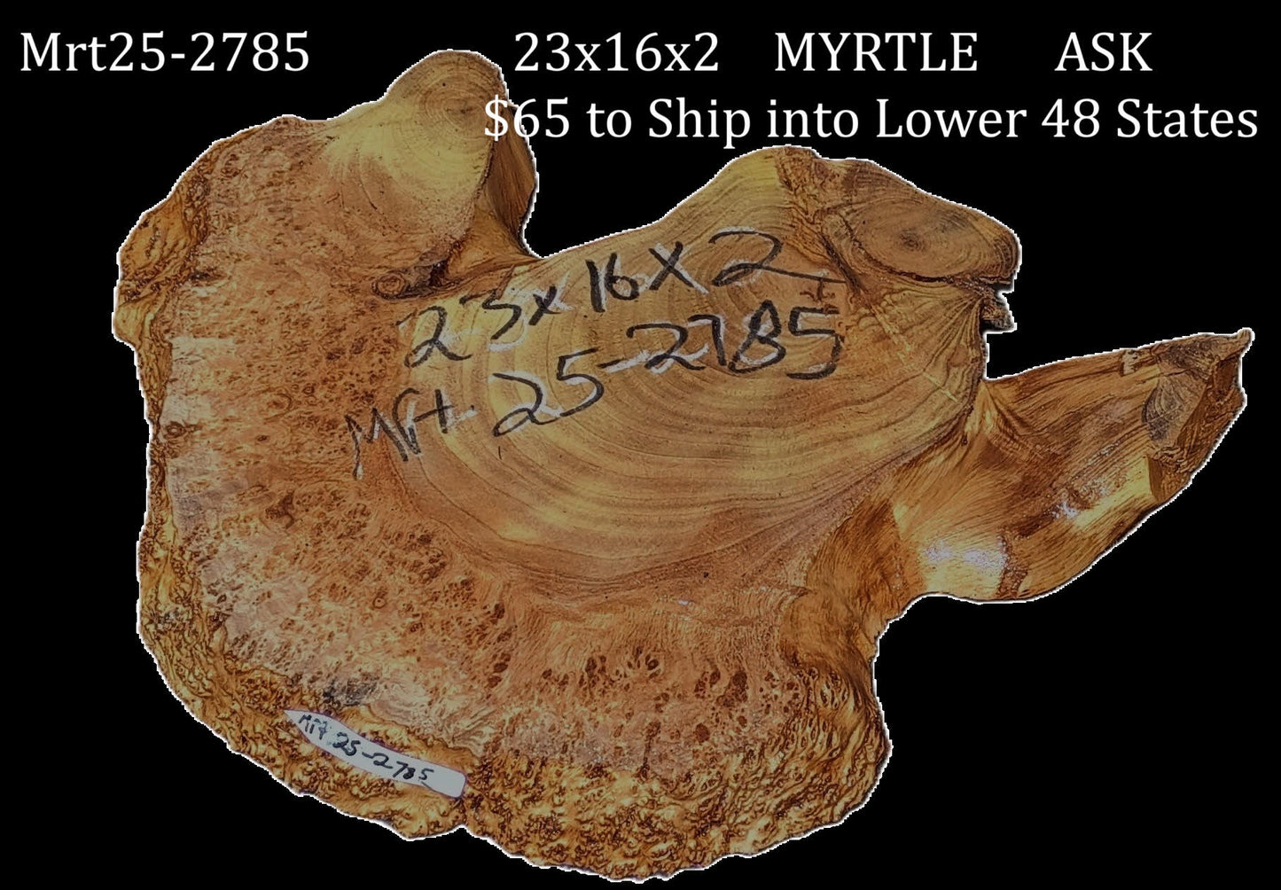 Myrtle Burl Slab | Live Edge | river table | DIY | Mrt25-2785