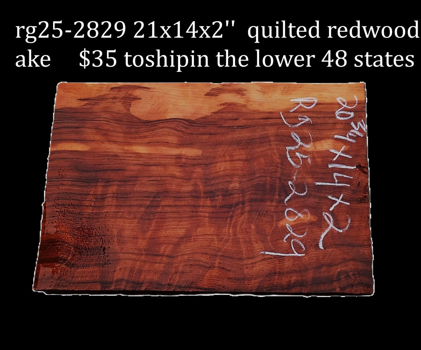 Quilted Redwood Slab | DIY | River Table | guitar billets | rg25-2829