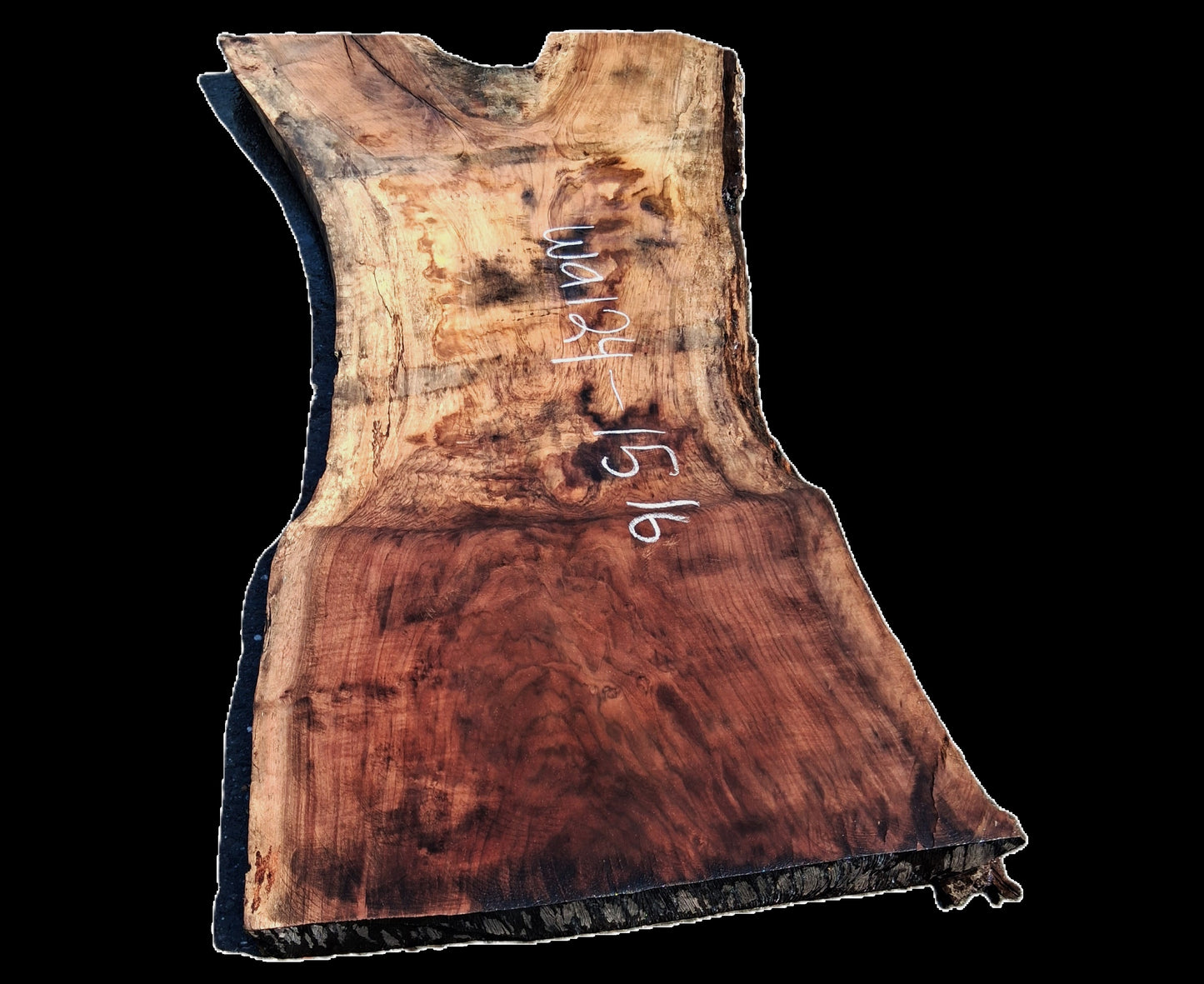 English grafted to black Walnut | burl Table | Headboard | Wal24-1516