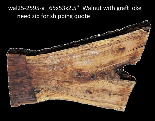 English to black Walnut Slab | Table | Counter | Wal25-2595