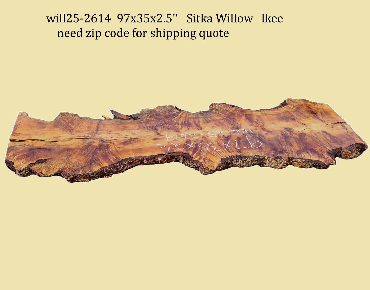 Sitka Willow Burl | DIY | River Table | Live Edge Slab | WIL24-2614