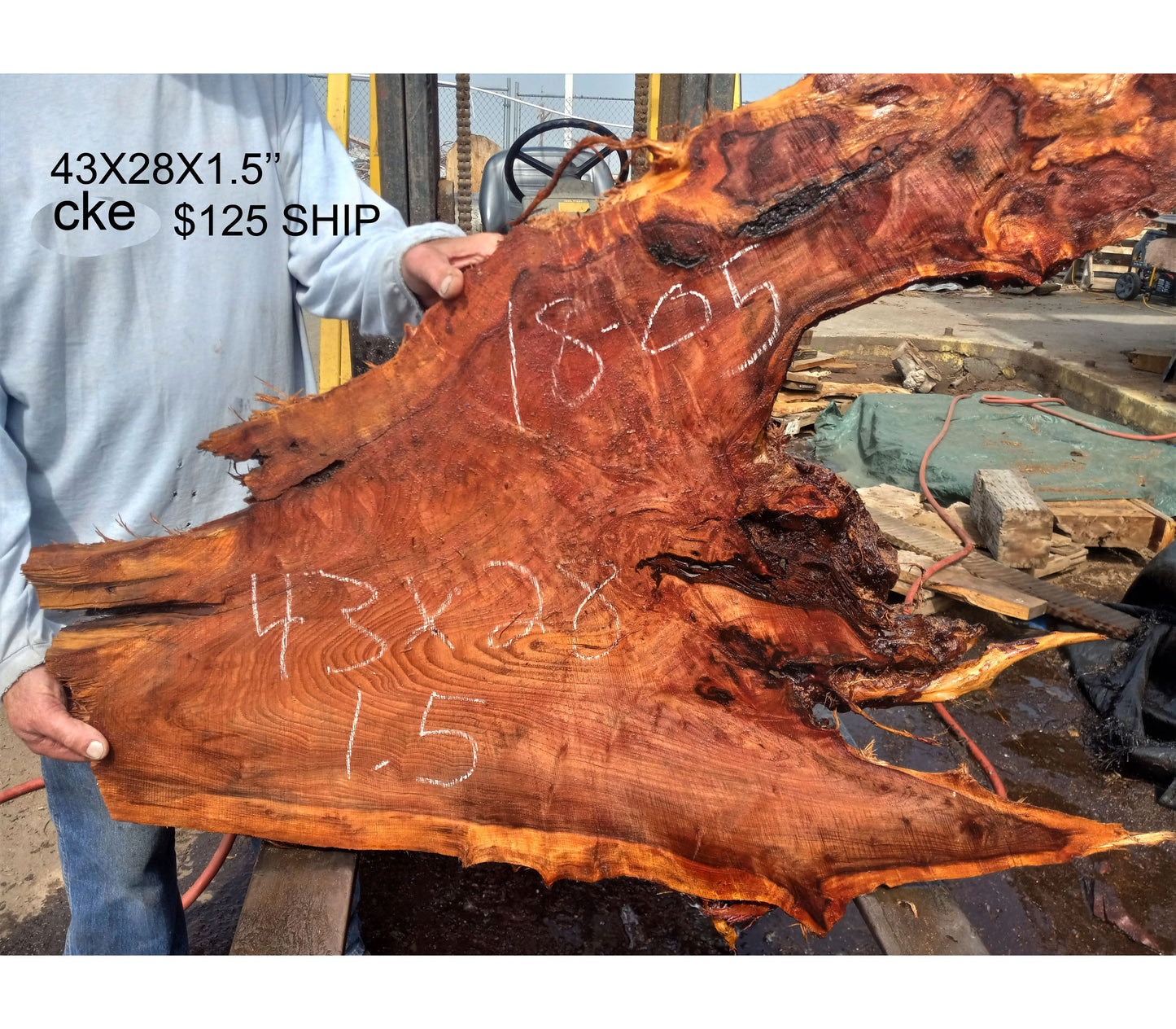 river tables | DIY wood crafts | epoxy resin tables | redwood slab | 18-05