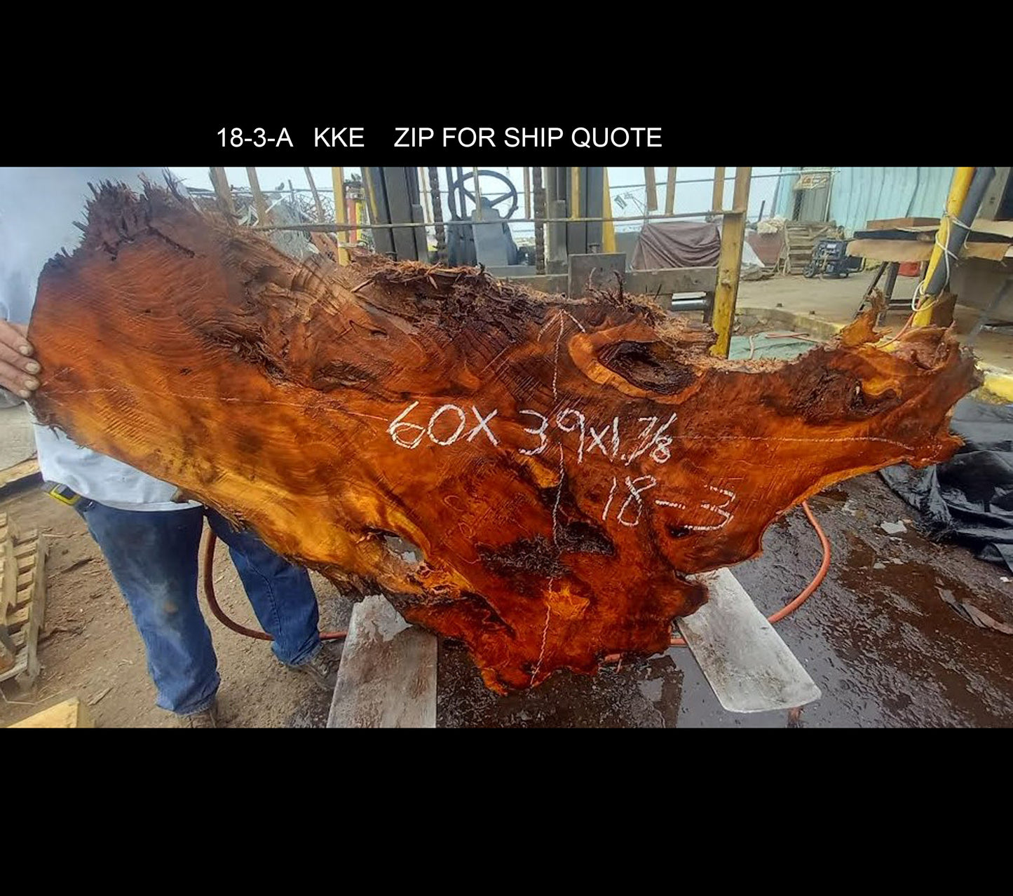 Live edge redwood slab | DIY wood | hand made | 18-3