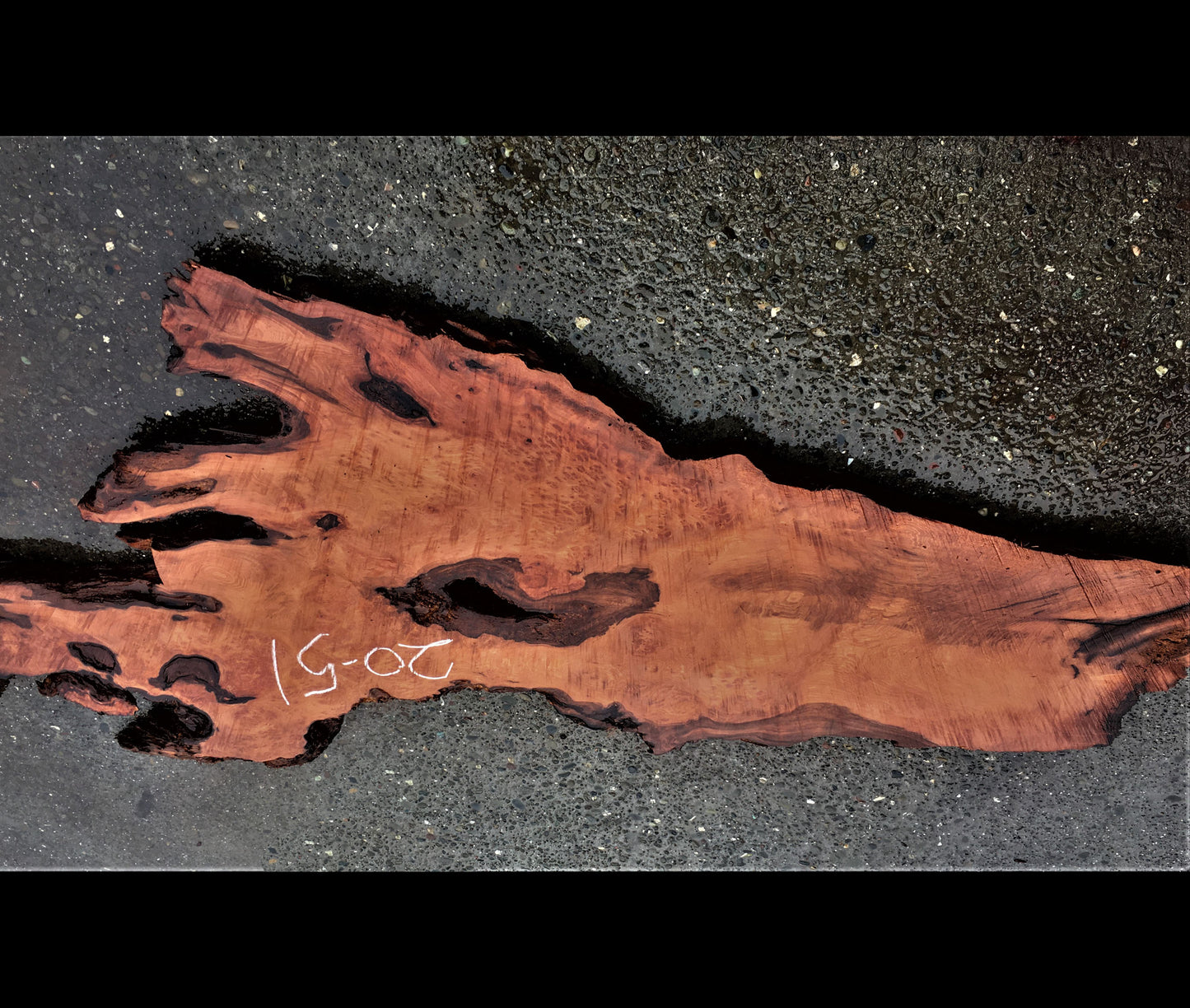 live edge bar counter | redwood burl | rustic headboard | 20-51