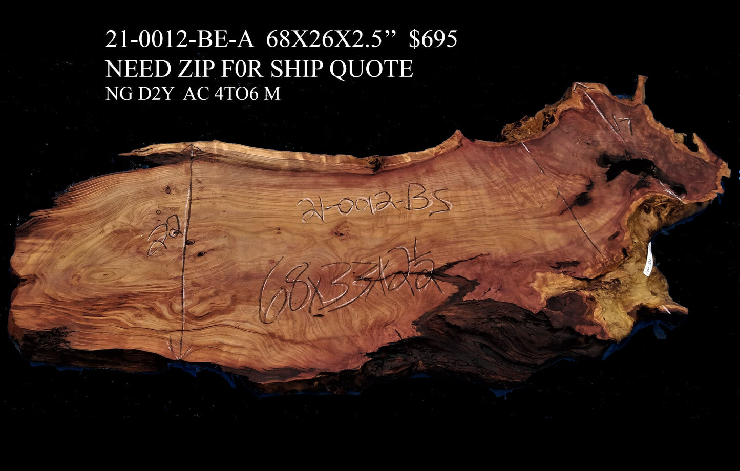 Live edge wood | redwood slab | DIY craft woods | river table | 21-0012-bs