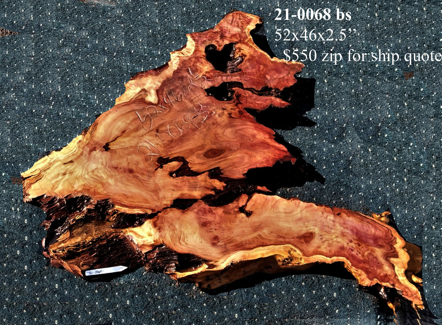Live edge slab | redwood | river table | 21-0068