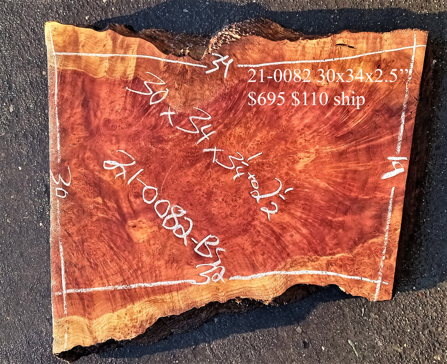 Redwood Slab | Wood | DIY | Craft | 22-0082
