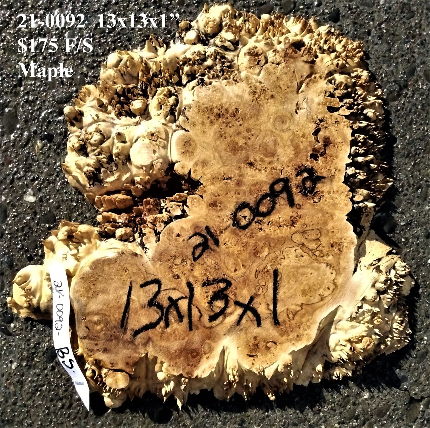 Maple burl slab | live edge wood | Burl clock | craft wood | 21-0092mbs