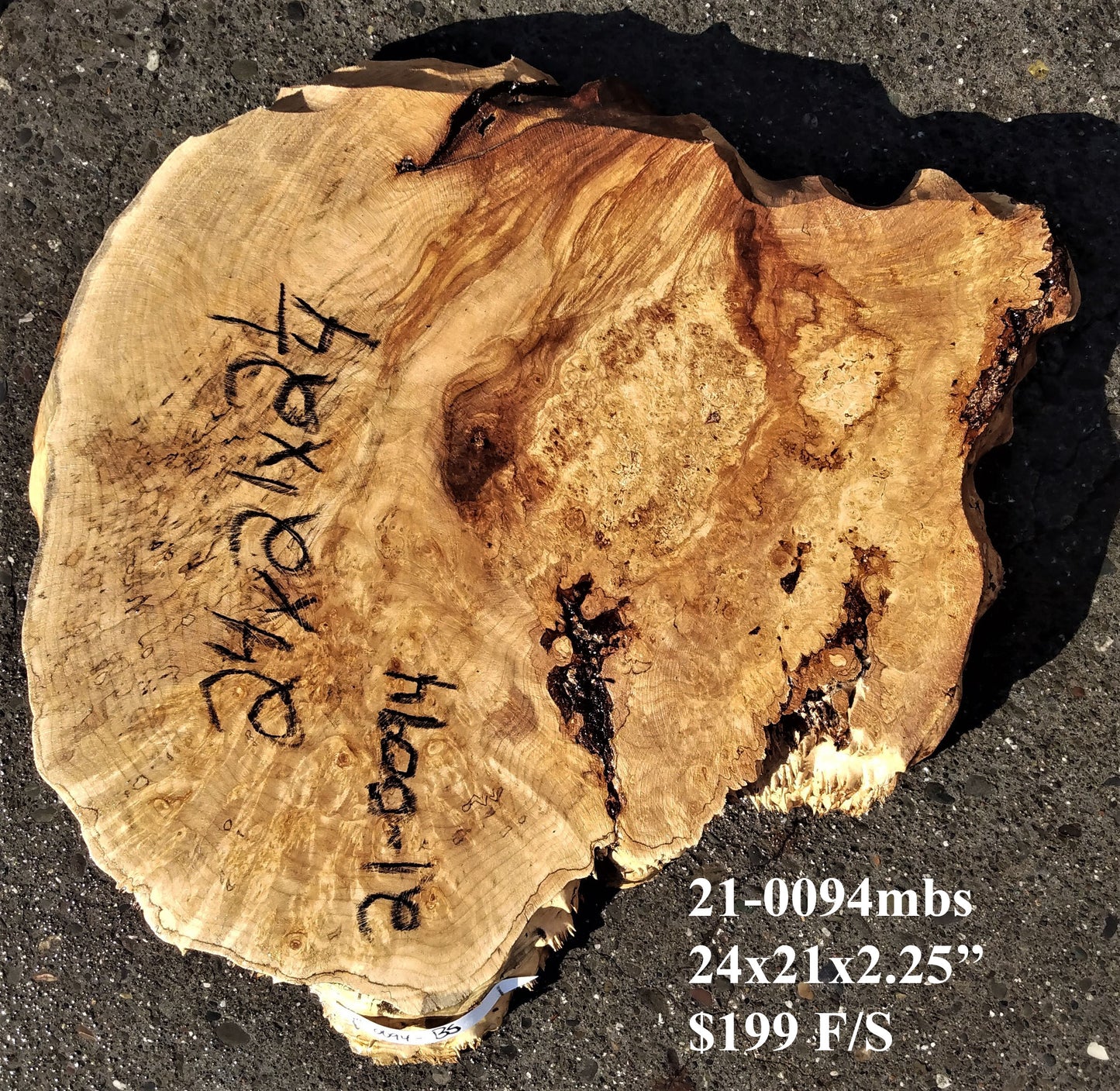 Maple burl | burl clock | craft woods | 21-0094mbs