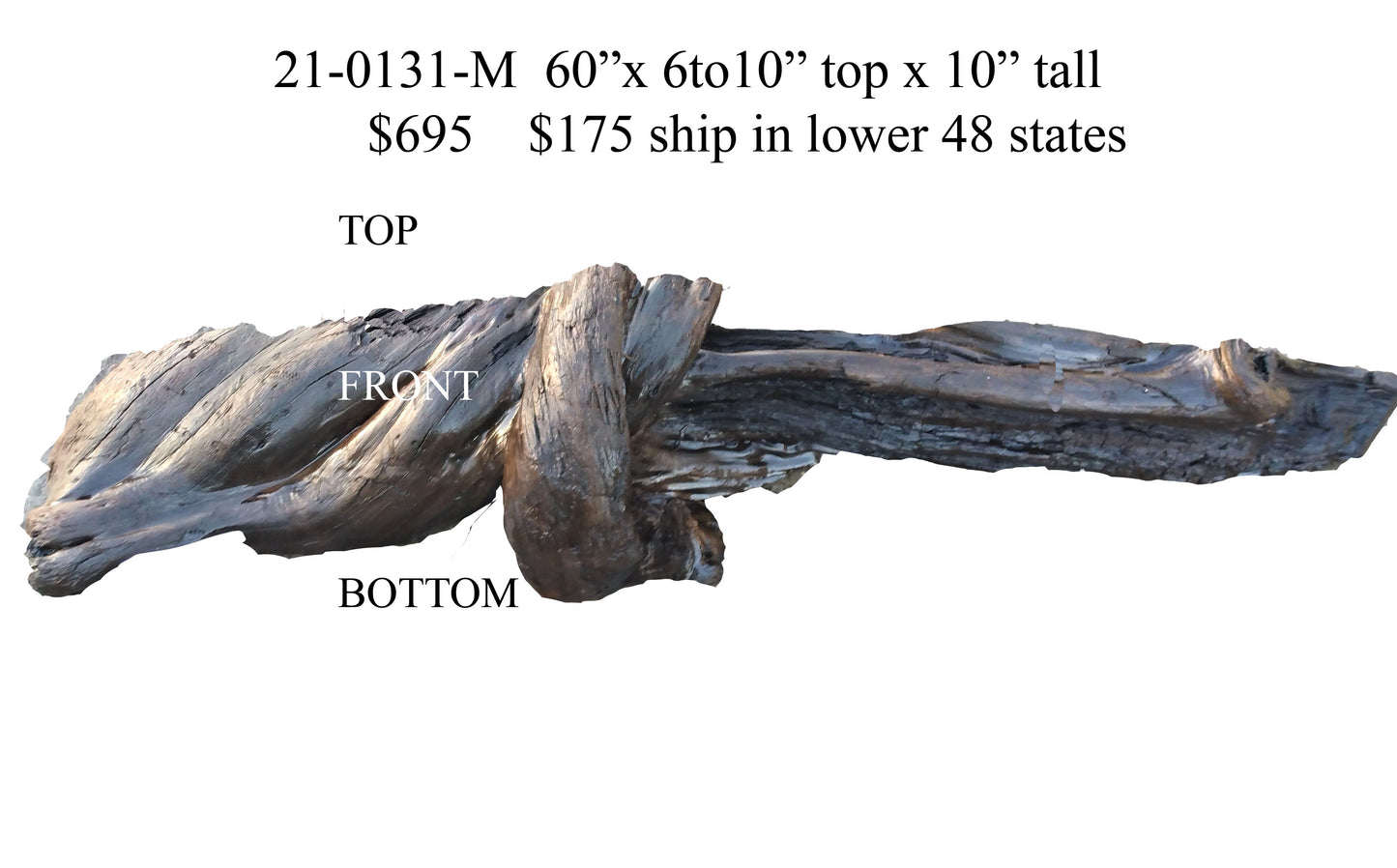 Redwood root | DIY craft wood | mantel shelf | 21-0131-MT