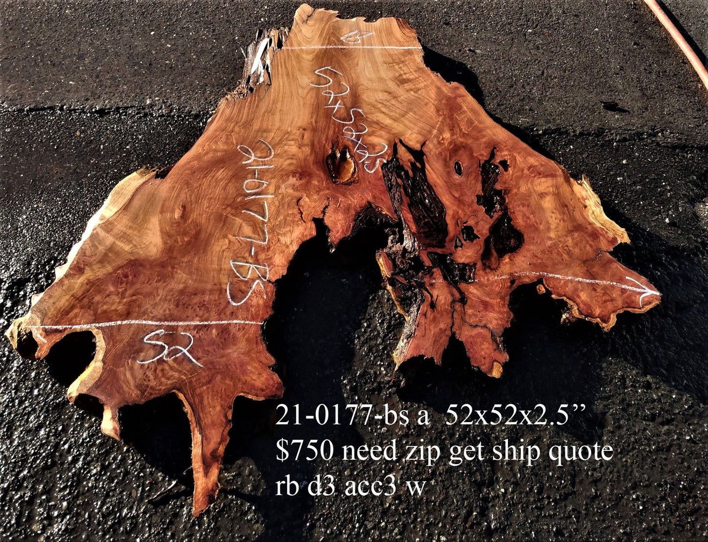 epoxy river tables | live edge slabs | DIY craft woods | redwood | 21-0177-BS