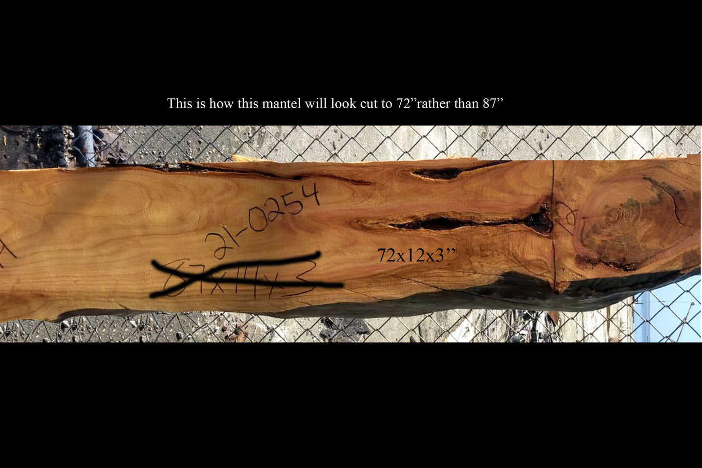 fireplace Mantel | hall table | live edge slab | craft wood | 21-0254mtl