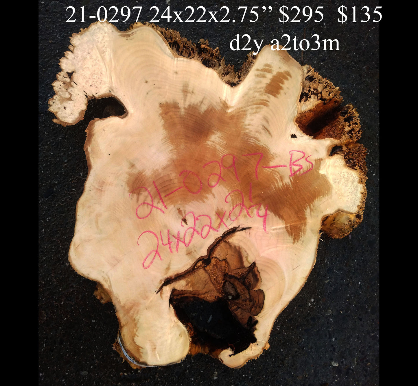 maple burl | live edge | DIY craft wood | 21-0297-BS